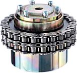 torque limiting coupling with chain sprocket